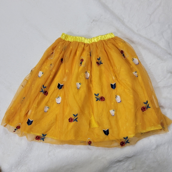 Hanna Andersson Other - Hanna Andersson Disneys Beauty and The Beast yellow tulle embroidered skirt sm